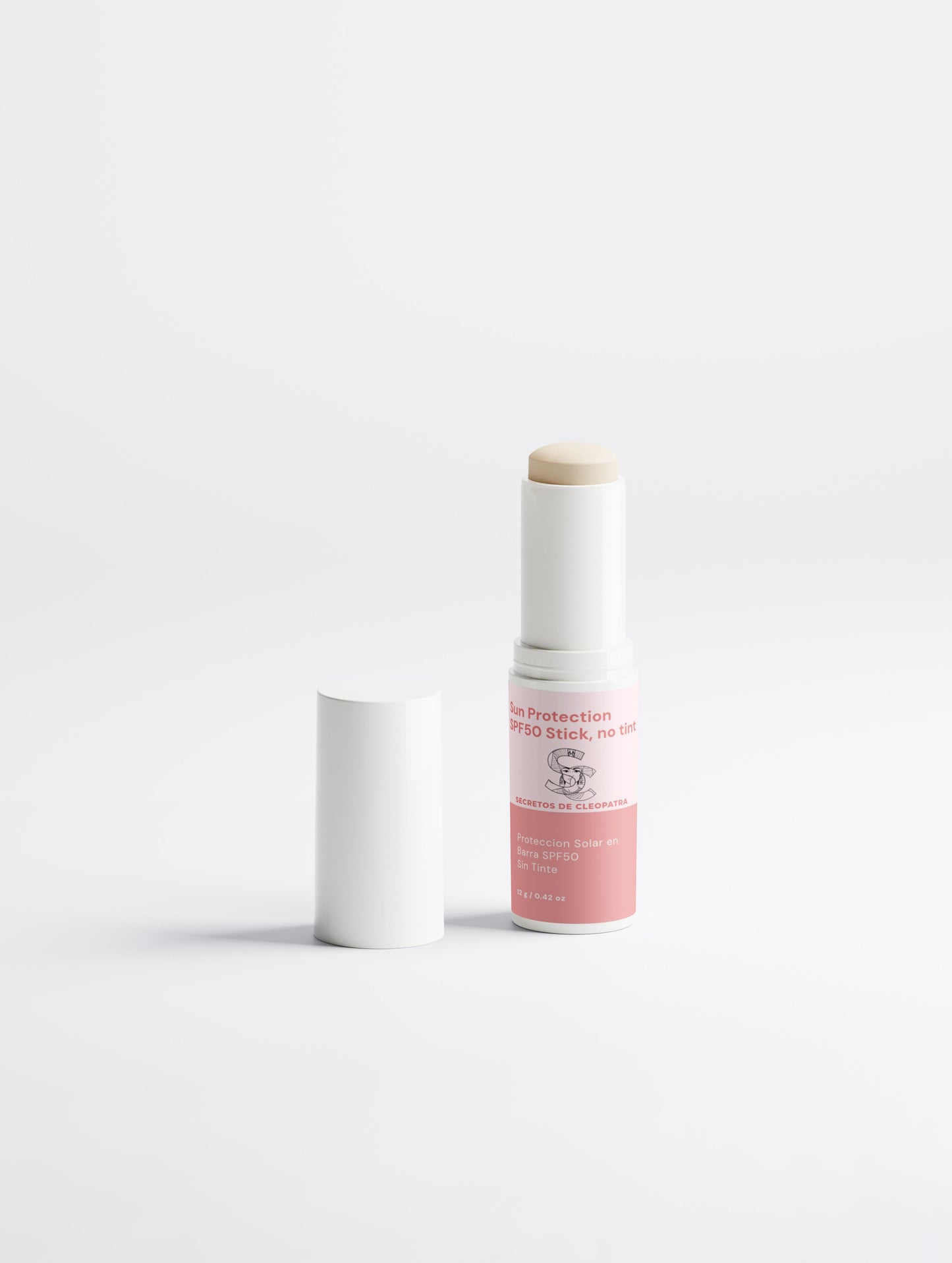 Protector Solar Mineral en Barra SPF50 Sin Tinte – Amplio Espectro, Fácil de Aplicar y Apto para Piel Sensible (Sun Protection SPF50 Stick, no tint)