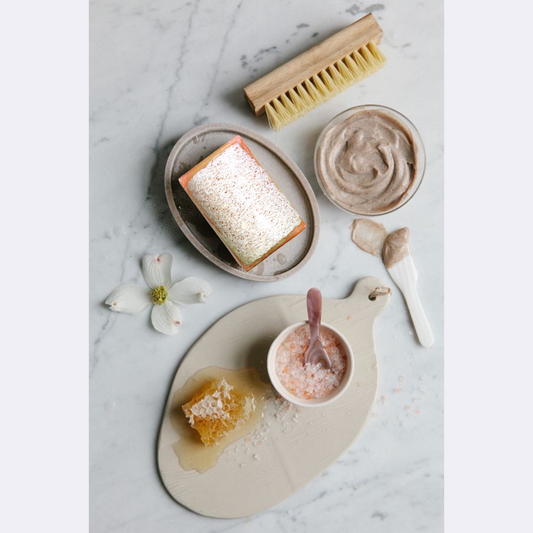 Jabón Exfoliante de Leche de Burra, Miel y Esponja de Calabaza