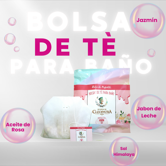 BOLSA DE TÉ PARA BAÑO ROSA