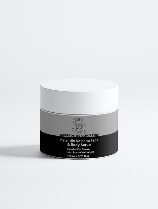 Exfoliante Facial y Corporal con Arena Volcánica Islandesa 170ml – Limpieza Profunda, Suavidad y Luminosidad Natural (Icelandic Volcano Face & Body Scrub 170ml.)