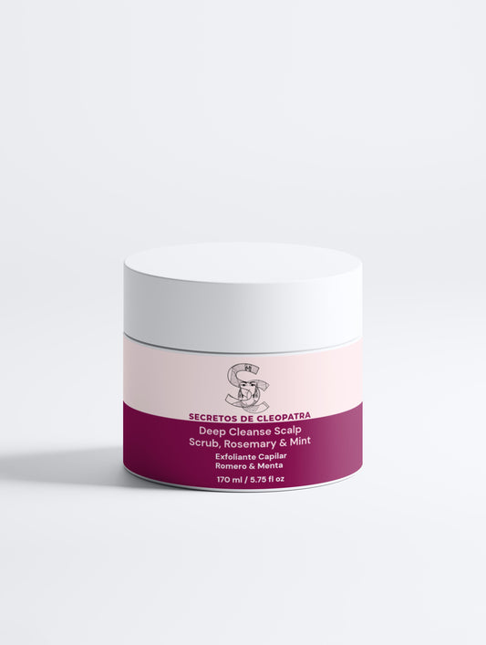 Exfoliante Detox para Cuero Cabelludo con Romero y Menta 170ml – Anticaspa Natural, Hidratante y Revitalizante (Deep Cleanse Scalp Scrub, Rosemary & Mint Oil 170ml.)